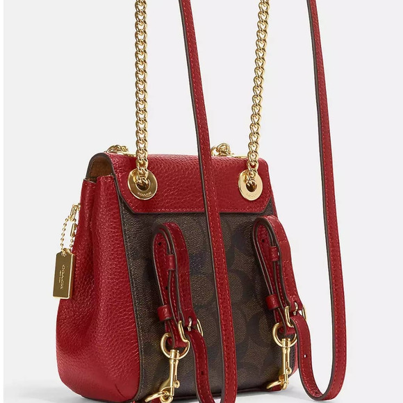 🔥🔥 New Coach Convertible Mini Backpack In Signature Canvas & Card Holder Set - Picture 3 of 7